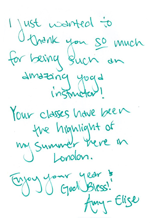 Letter from Amy-Elise