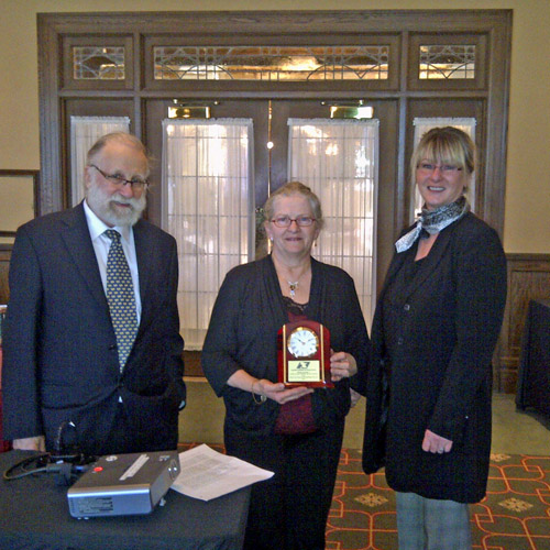 Rosemary recieving her award